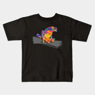 Rainbow Red Eyed Tree Frog Kids T-Shirt